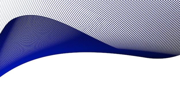 Blue dynamic curve line abstract background vector image