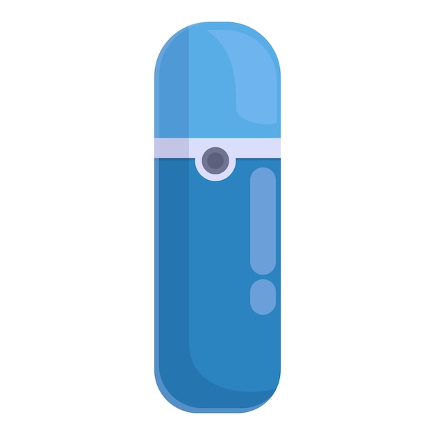 blue electronic cigarette showing heating element