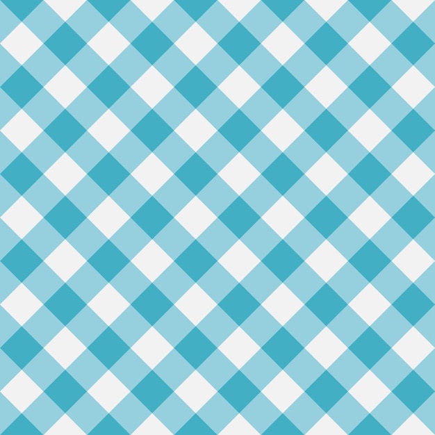 Blue Gingham seamless pattern Diagonal stripes Texture from rhombus for plaid tablecloths