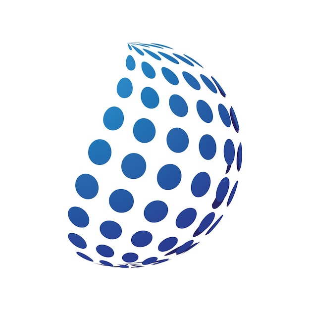 blue globe shape vector illustration