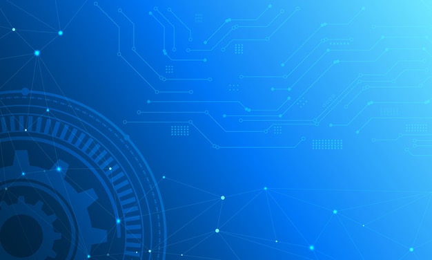 Blue gradient abstract digital technology background