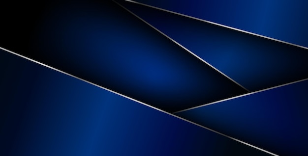 blue gradient color with silver list geometric triangle vector background overlap layer on black space for text and square background design eps10 vector