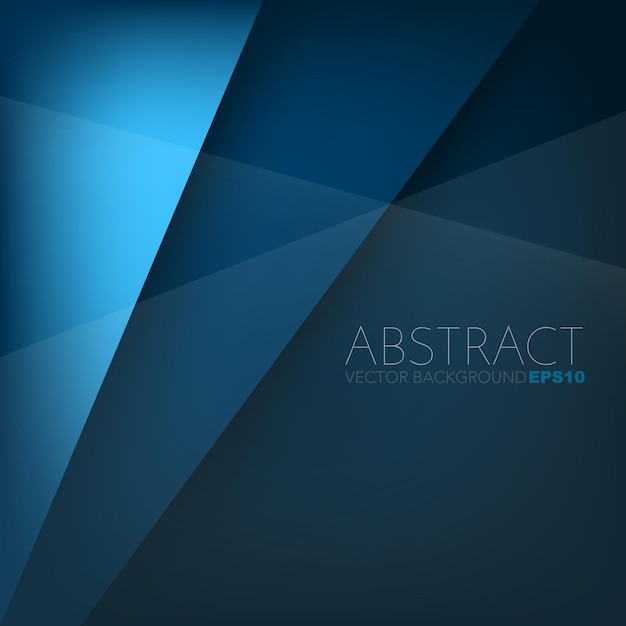 Blue graphic geometric triangle overlap vector layer background for text and message design