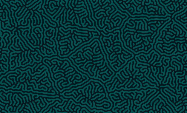 Blue green turing lines organic shape patterns background design