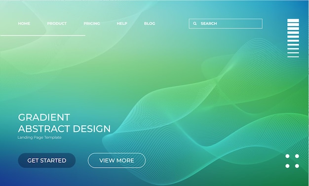blue green vector gradient abstract background with nature theme