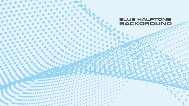 Blue halftone abstract background vector image for backdrop or presentation