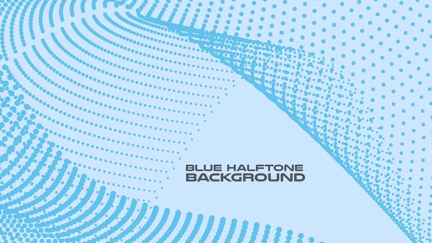 Blue halftone abstract background vector image for backdrop or presentation