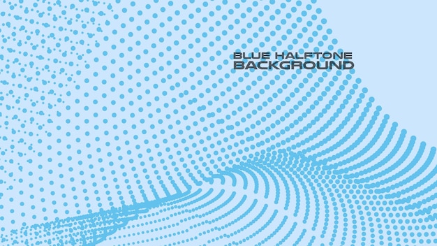 Blue halftone abstract background vector image for backdrop or presentation