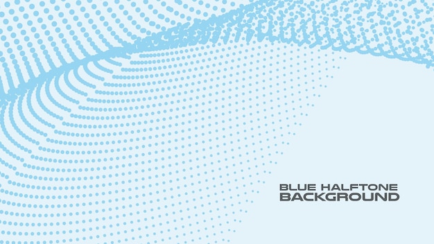Blue halftone abstract background vector image for backdrop or presentation