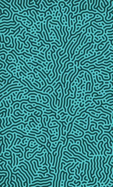 Blue irregular organic lines turing pattern background design