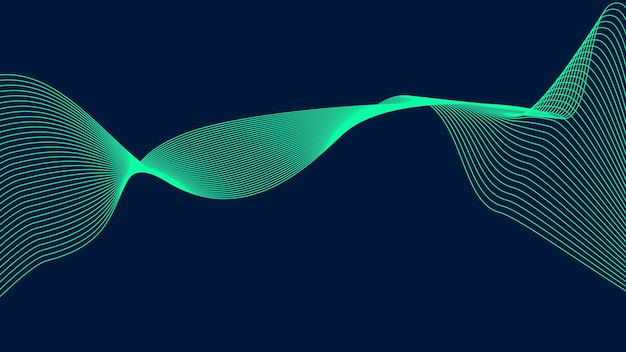 blue light curve lines abstract background vector image