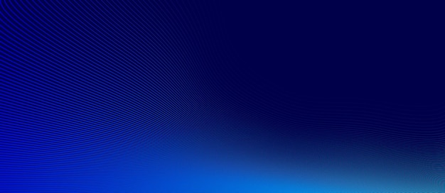 Blue lines in 3D perspective vector abstract background dynamic linear minimal design wave lied pattern in dimensional and movement