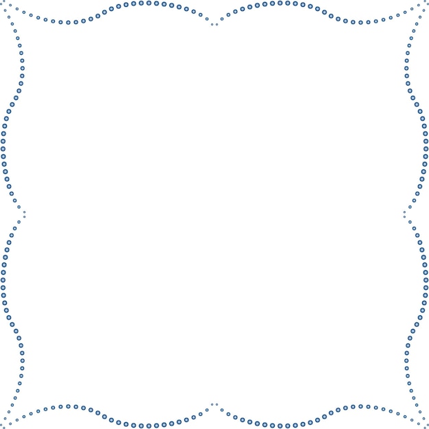 blue minimalist square frame without text curved lines on white background fantasy graceful design