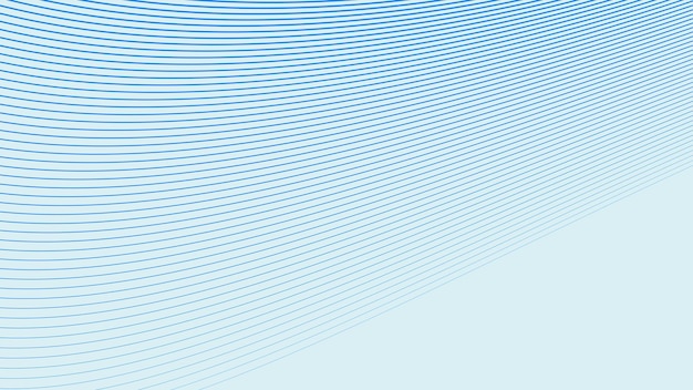Blue oblique curved lines background vector image for backdrop or presentation