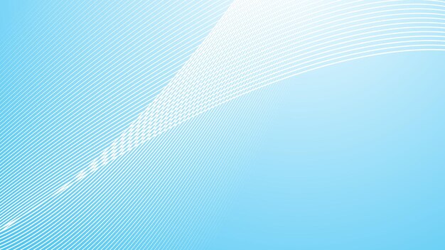 Blue oblique curved lines background vector image for backdrop or presentation