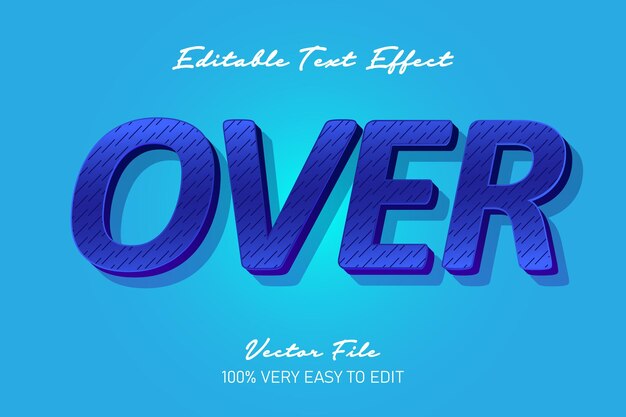 blue over text effect
