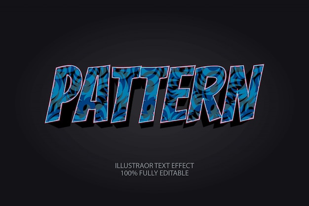 Blue pattern text effect