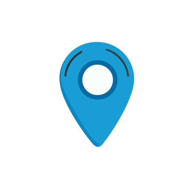 blue pin location icon