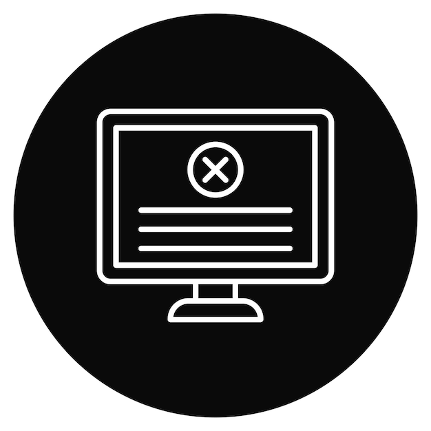 blue screen icon vector image can be used for computer science