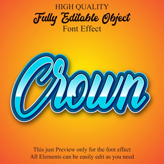 blue script glossy editable font effect