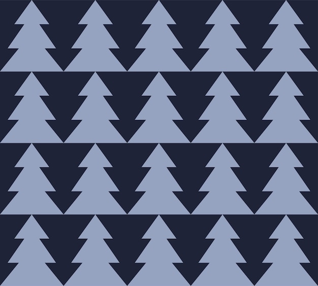 Blue seamless christmas tree pattern design for fabric textile wrap gift backgorund