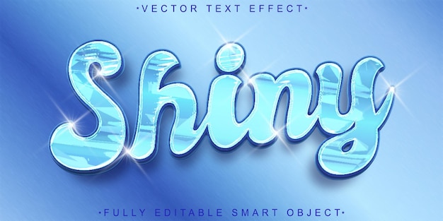 blue shiny vector fully editable smart object text effect