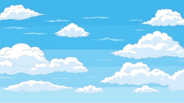 Blue sky clouds Background design Vector illustration