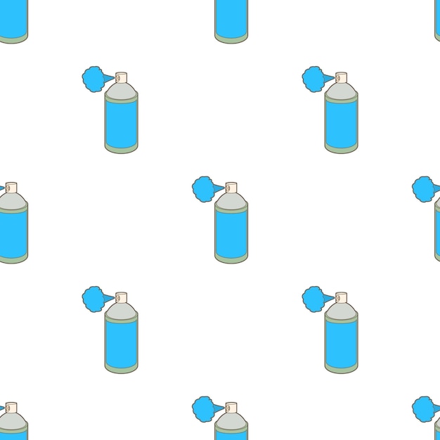 Blue spray bottle with gas cloud pattern seamless background texture repeat wallpaper geometric vector