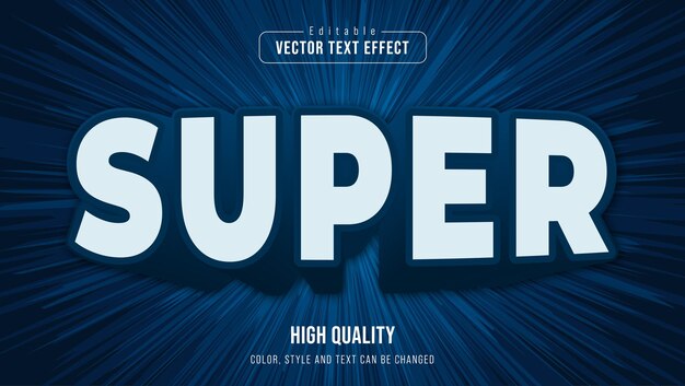 blue super bold editable text effect