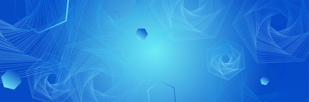 Blue tech futuristic tech web abstract technology banner background with blue white stripes