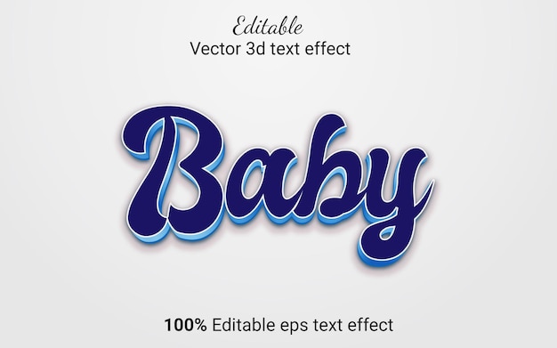 Blue text for a product with the name baby