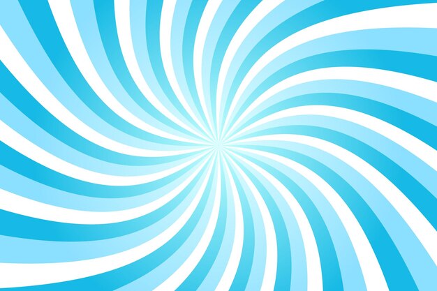 Blue Twirl Sunburst Pattern Abstract Background. Ray. Radial. Vector Illustration