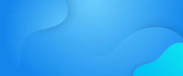 blue vector modern abstract simple banner with wave and liquid elements vector illustration