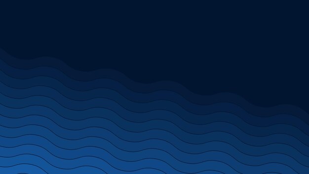 Blue wave abstract background with gradient for backdrop or presentation