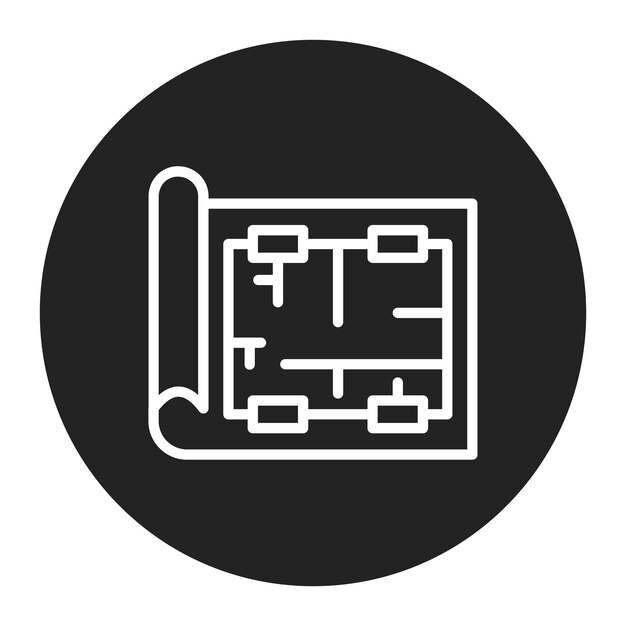 blueprint roll icon vector image can be used for engineer in mechanics