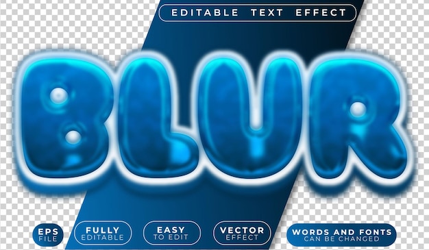 blur blue fully editable vector text file