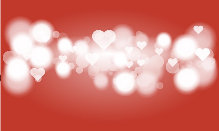 Vektör blur heart bokeh for valentines day holiday background luxury white lightcolored