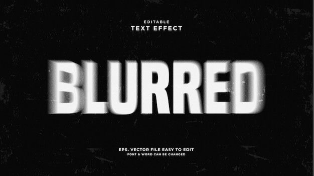 Blur text effect dissloving text style
