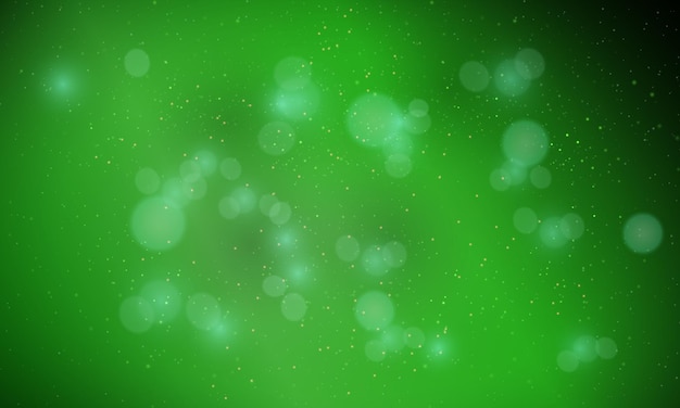 blurred bokeh light on dark green background abstract glitter defocused blinking stars and sparks