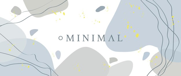Blurred circles with wavy lines and golden gradations. Minimal horizontal header.