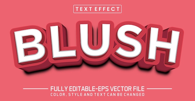Blush text editable style effect