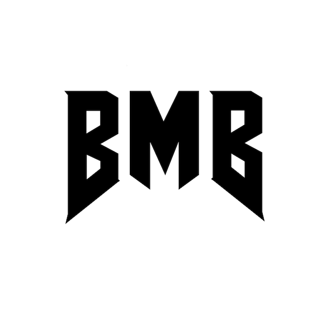BMB letter logo design for technology company BMB logo design black and white color combination BMB logo BMB vector BMB design BMB icon BMB alphabet BMB typography logo design