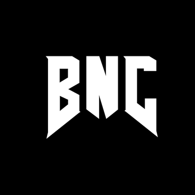 BNC letter logo design for technology company BNC logo design black and white color combination BNC logo BNC vector BNC design BNC icon BNC alphabet BNC typography logo design