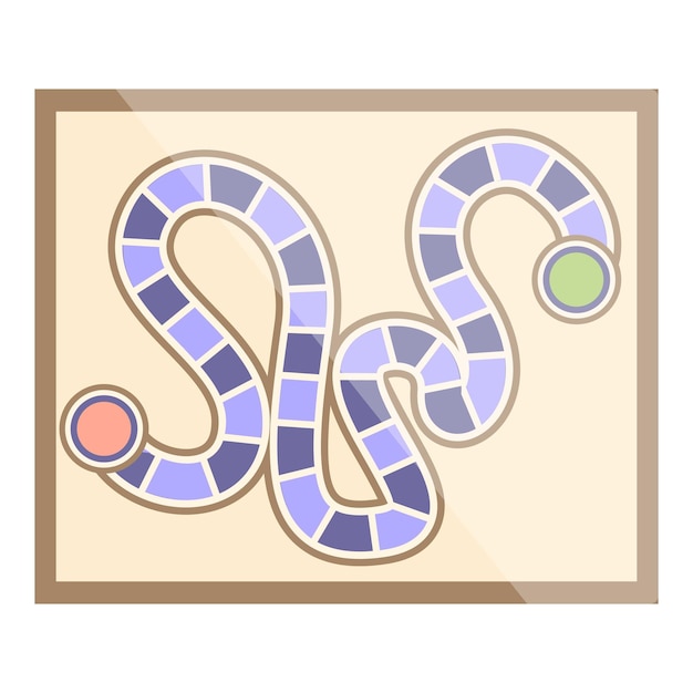 Board game with winding path and two markers showing progress