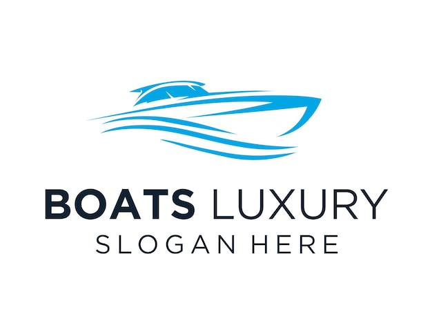 boats logo design was created using the corel draw 2018 application with a white background