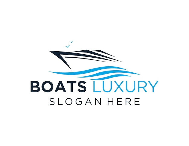 boats logo design was created using the corel draw 2018 application with a white background