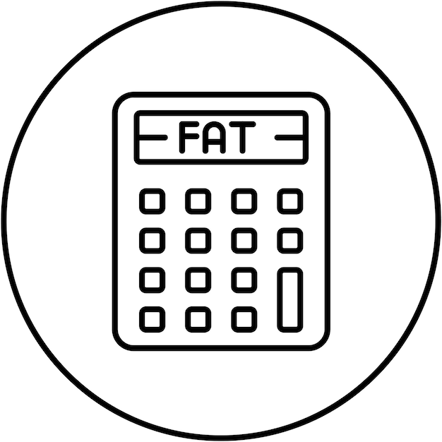 Body Fat Calculator icon vector image Can be used for Fitness at Home