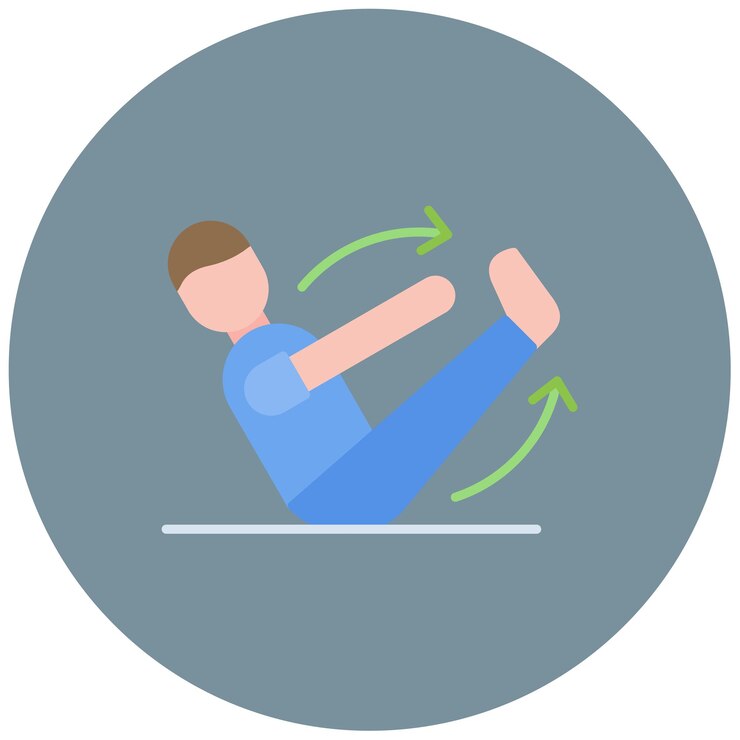 Vektör body movement therapy flat illustration