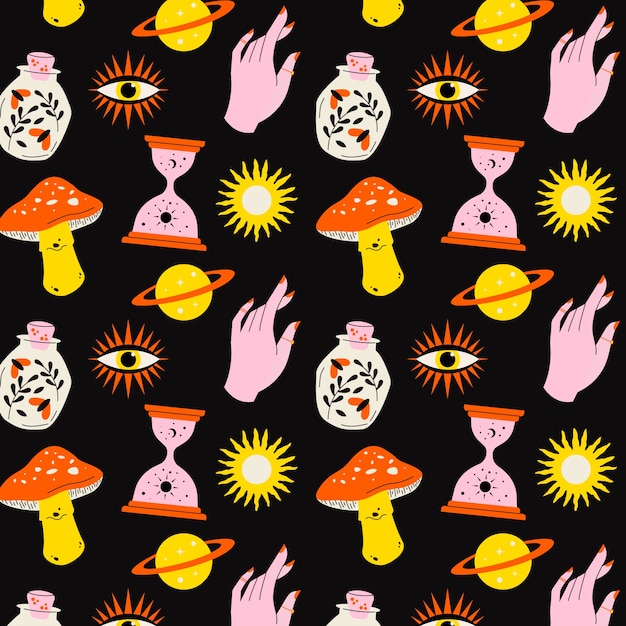 Boho mystic pattern design