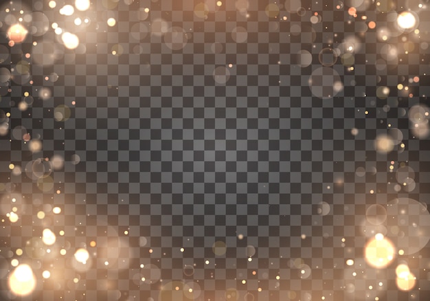 Bokeh ışıkları efekti. Bulanık ışık çerçevesi.